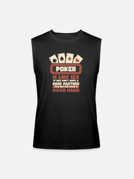 Poker Casino Poker Player Gambling Roulette - Men’s Performance Sleeveless Shirt - black - Front