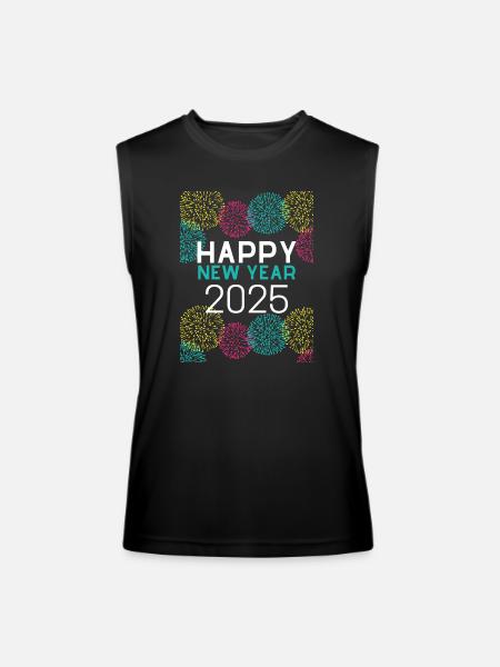 new year design - Men’s Performance Sleeveless Shirt - black