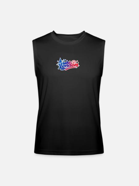 London Skyline Splash - Men’s Performance Sleeveless Shirt - black