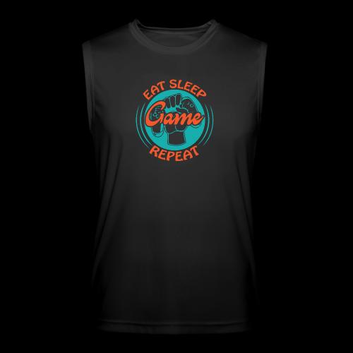 Eat, Sleep, Game, Repeat! (Fist) - Men’s Performance Sleeveless Shirt
