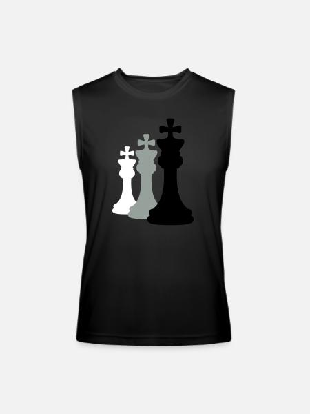 3 chess kings - Men’s Performance Sleeveless Shirt - black