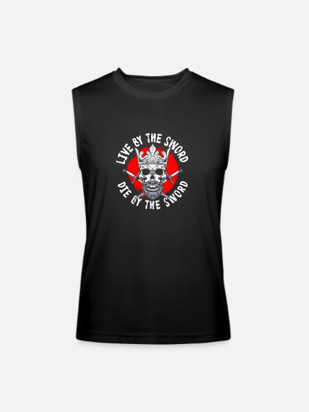 Sword Samurai Dagger Japan - Men’s Performance Sleeveless Shirt - black - Front
