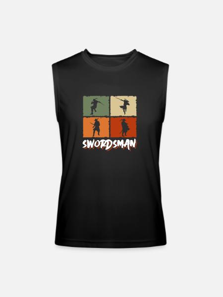 Warrior Kenjutsu Aikido Duel - Men’s Performance Sleeveless Shirt - black - Front