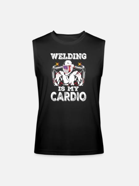 Welding Is My Cardio - Men’s Performance Sleeveless Shirt - black