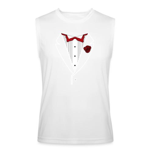Tuxedo Shirt with Red bowtie - Men’s Performance Sleeveless Shirt