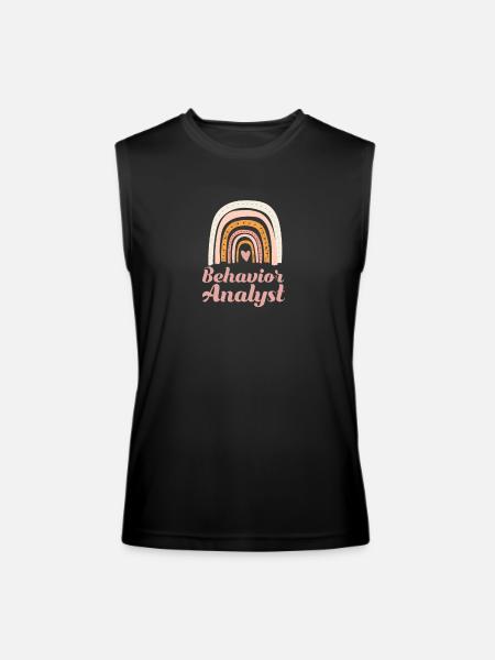 Behavior Analyst Rainbow - Men’s Performance Sleeveless Shirt - black