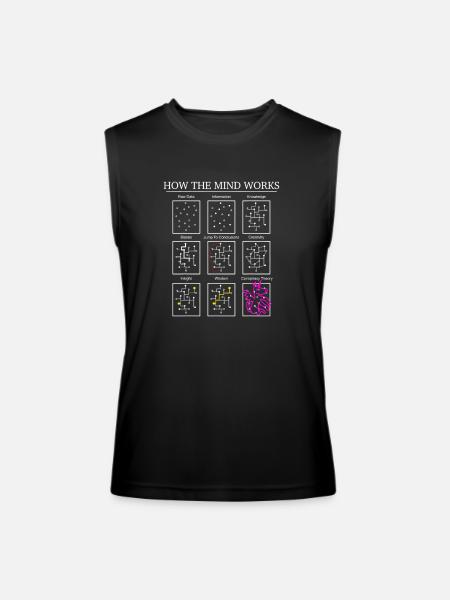Data Science Neuroscience Neurology Psychology - Men’s Performance Sleeveless Shirt - black - Front