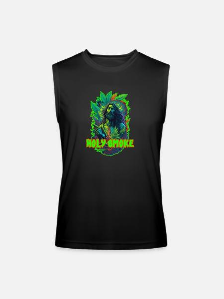 HOLY SMOKE - Men’s Performance Sleeveless Shirt - black