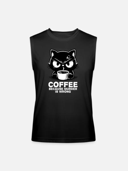 Murder is wrong (dark) - Men’s Performance Sleeveless Shirt - black