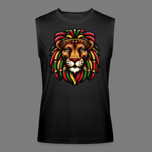 Reggae Roar: Lion & Cannabis Freedom - Men’s Performance Sleeveless Shirt
