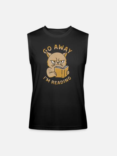 Go Away I'm Reading - Men’s Performance Sleeveless Shirt - black