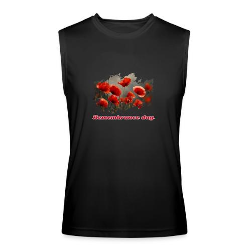 Remembrance Day with poppies - Men’s Performance Sleeveless Shirt