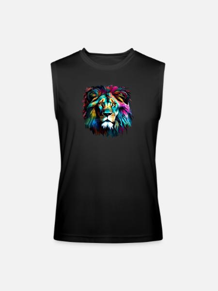 King of the Jungle - Men’s Performance Sleeveless Shirt - black