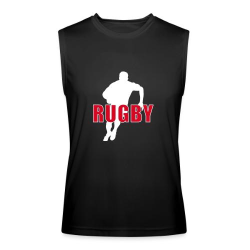 Bold Rugby Action Silhouette - Men’s Performance Sleeveless Shirt