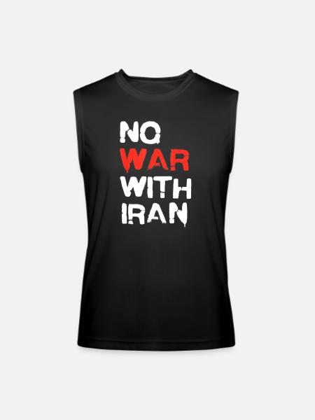 No_War_With_Iran_Peace_Statement - Men’s Performance Sleeveless Shirt - black