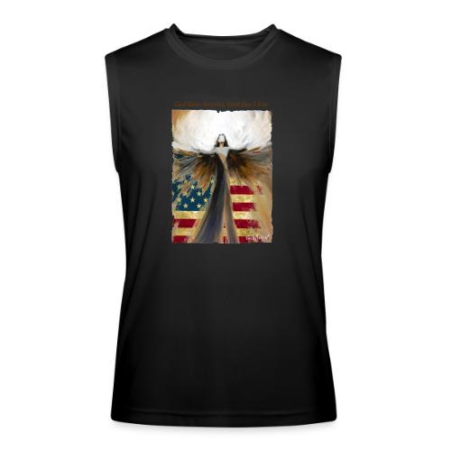 God bless America Angel_Strong color_Brown type - Men’s Performance Sleeveless Shirt