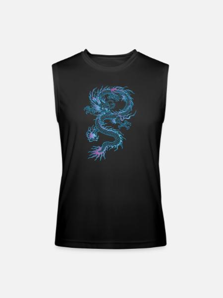 chinese dragon - Men’s Performance Sleeveless Shirt - black