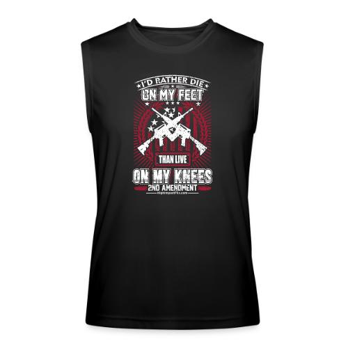 I'd Rather Die on My Feet for Dark Background - Men’s Performance Sleeveless Shirt
