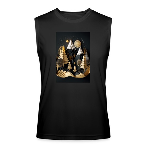 Gold and Black Wonderland - Whimsical Wintertime - Men’s Performance Sleeveless Shirt