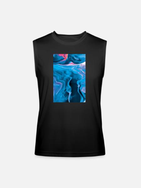 Blue Smoke - Men’s Performance Sleeveless Shirt - black