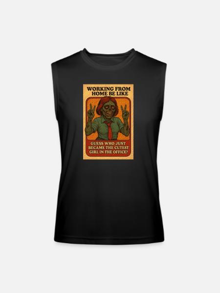 The Cutest Remote Worker - Men’s Performance Sleeveless Shirt - black
