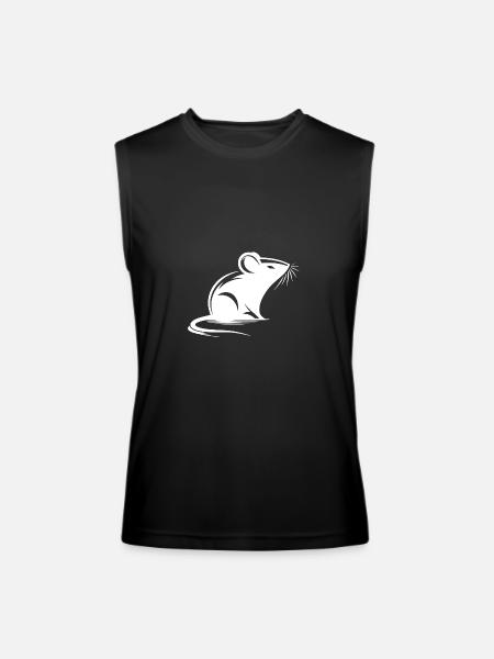 Mouse Drawing Tattoo Style - Men’s Performance Sleeveless Shirt - black