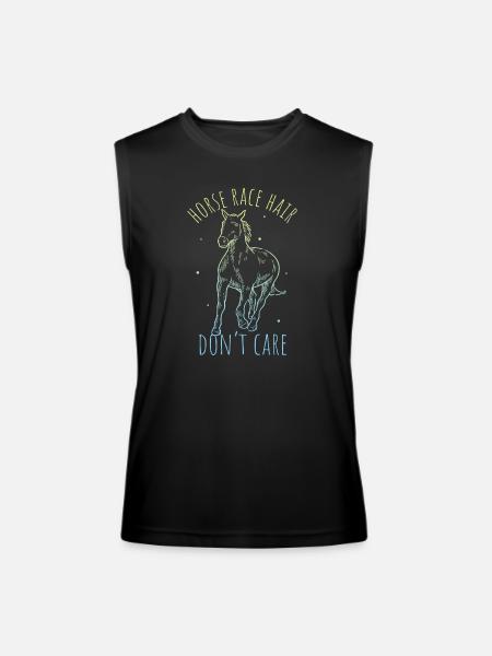 Horse Design - Men’s Performance Sleeveless Shirt - black