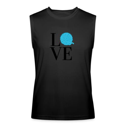 Love Yarn Teal - Men’s Performance Sleeveless Shirt