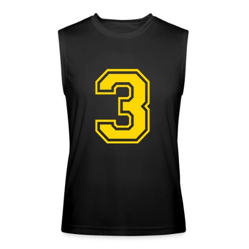 Number 3 in a classic athletic collegiate font - Men’s Performance Sleeveless Shirt