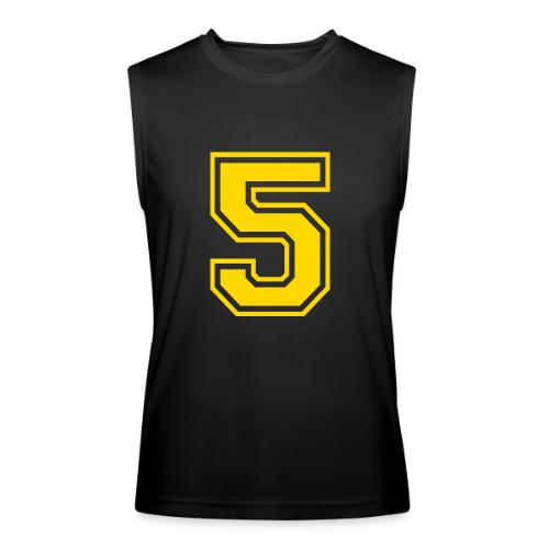 Number 5 in a classic athletic collegiate font - Men’s Performance Sleeveless Shirt