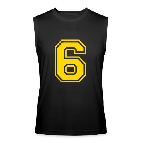 Number 6 in a classic athletic collegiate font - Men’s Performance Sleeveless Shirt