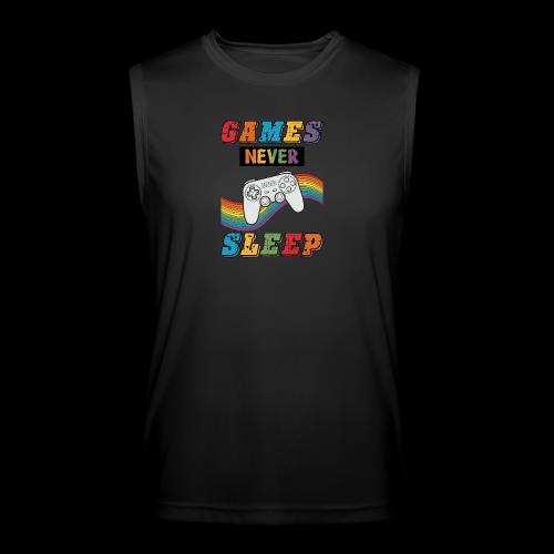Games Never Sleep Rainbow - Men’s Performance Sleeveless Shirt