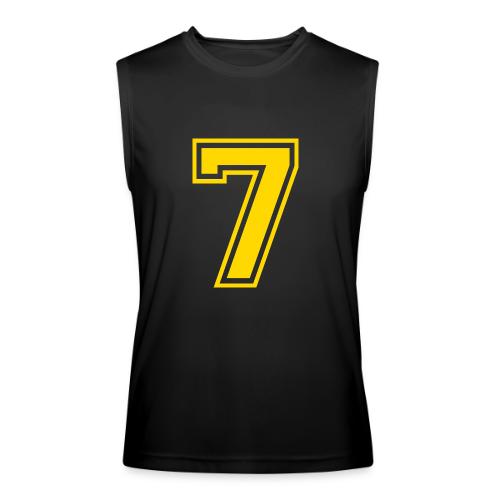 Number 7 in a classic athletic collegiate font - Men’s Performance Sleeveless Shirt