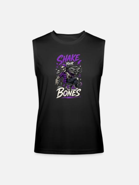 Shake Your Bones Tshirt - Men’s Performance Sleeveless Shirt - black - Front