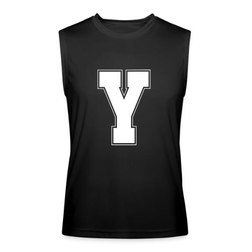 White Letter Y – Varsity Alphabet Monogram - Men’s Performance Sleeveless Shirt