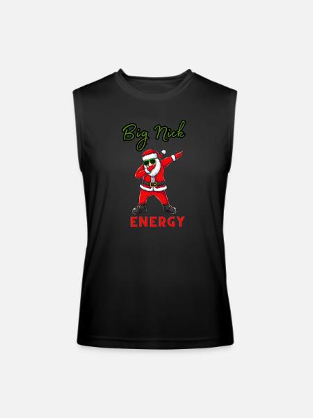 Big Nick Energy Santa - Men’s Performance Sleeveless Shirt - black - Front