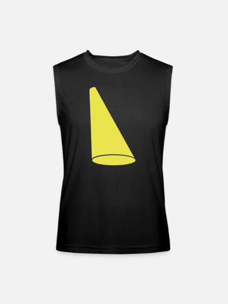 design spotlight light cone - Men’s Performance Sleeveless Shirt - black