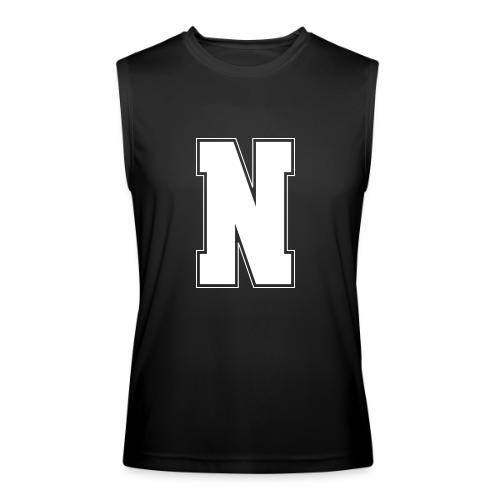 White Letter N – Varsity Alphabet Monogram - Men’s Performance Sleeveless Shirt
