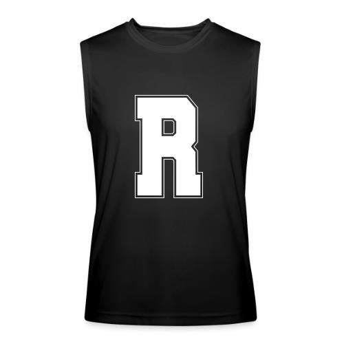 White Letter R – Varsity Alphabet Monogram - Men’s Performance Sleeveless Shirt