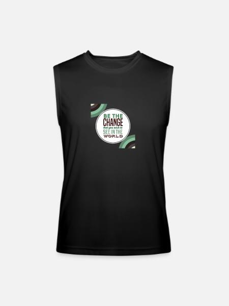 Motivational Quote - Men’s Performance Sleeveless Shirt - black