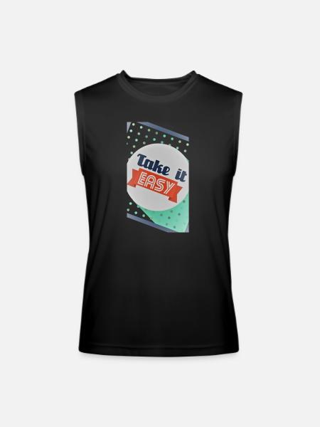 take it easy - Men’s Performance Sleeveless Shirt - black