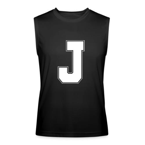 White Letter J – Varsity Alphabet Monogram - Men’s Performance Sleeveless Shirt
