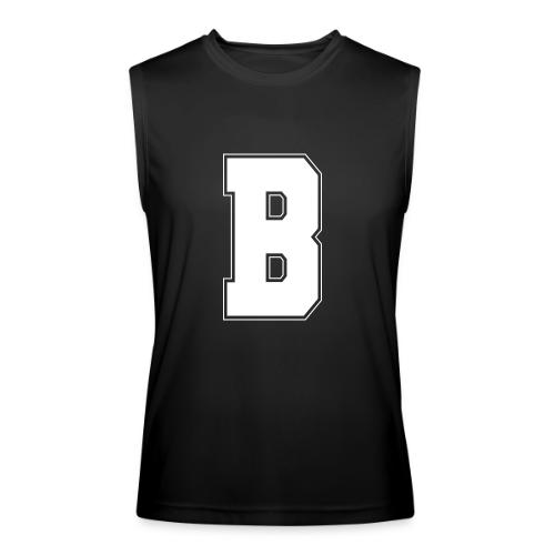 White Letter B – Varsity Alphabet Monogram - Men’s Performance Sleeveless Shirt
