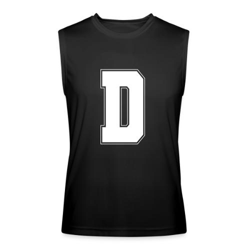 White Letter D – Varsity Alphabet Monogram - Men’s Performance Sleeveless Shirt