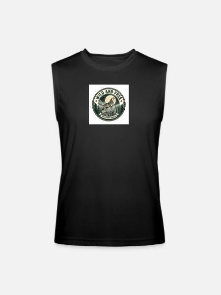 Wild And Free Wolf Mountain - Men’s Performance Sleeveless Shirt - black - Front