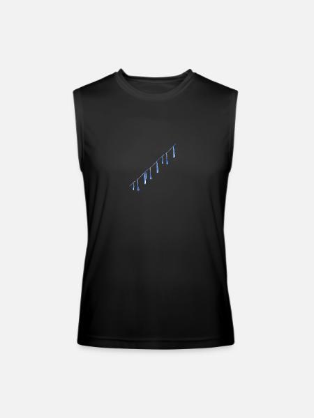 water drop line water - Men’s Performance Sleeveless Shirt - black