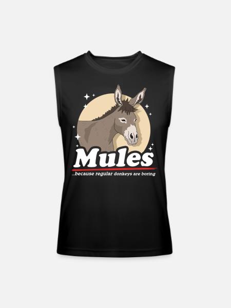 Mules Because Mule Owner - Men’s Performance Sleeveless Shirt - black
