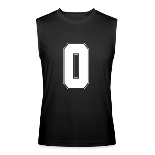 White Number 0 – Varsity Font - Men’s Performance Sleeveless Shirt