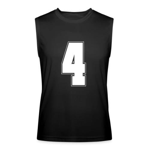 White Number 4 – Varsity Font - Men’s Performance Sleeveless Shirt