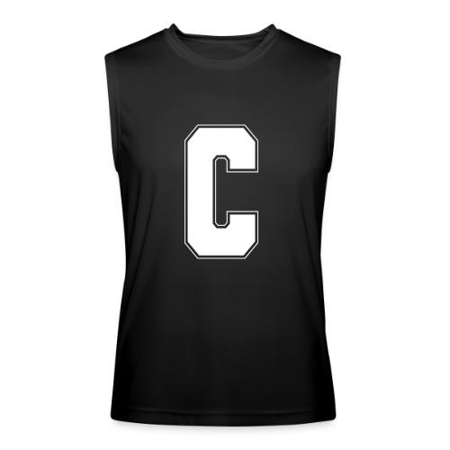 White Letter C – Varsity Alphabet Monogram - Men’s Performance Sleeveless Shirt